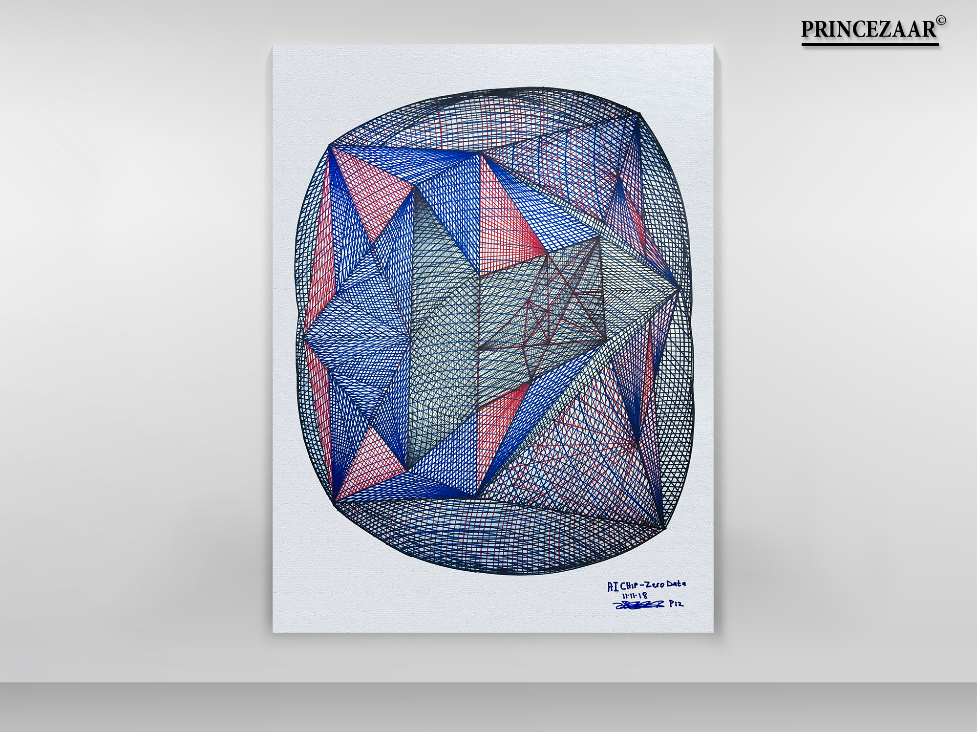 TRIANGLERISM ART BY PRINCE ISRAEL ZAAR AI CHIP-ZERO DATA 28x22'' (4) Trianglerism Art (AI CHIP-ZERO DATA®) By Prince Israel Zaar Masterpiece 28''x22''