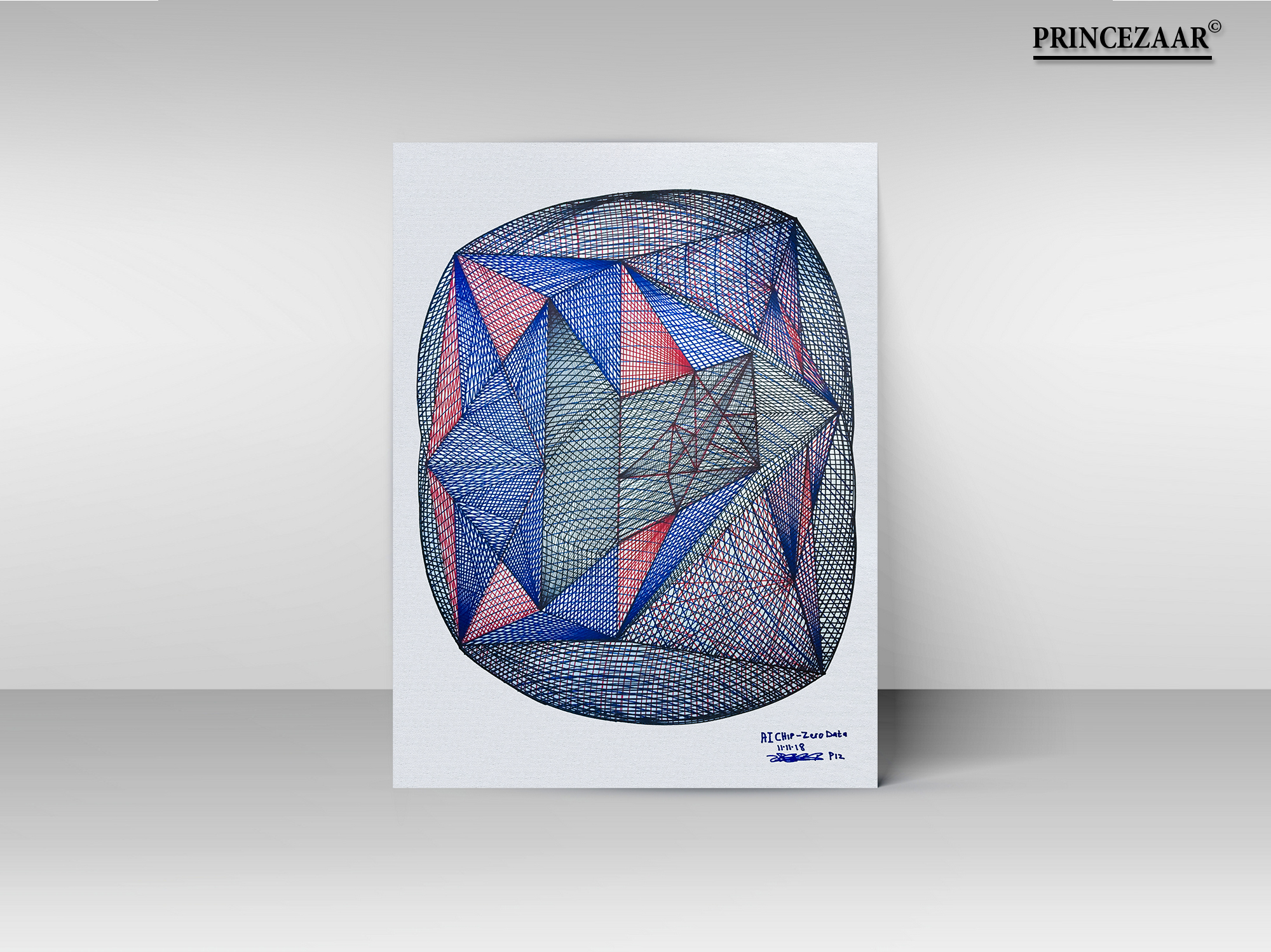 TRIANGLERISM ART BY PRINCE ISRAEL ZAAR AI CHIP-ZERO DATA 28x22'' (5) TRIANGLERISM ART BY PRINCE ISRAEL ZAAR AI CHIP ZERO DATA 28x22 5