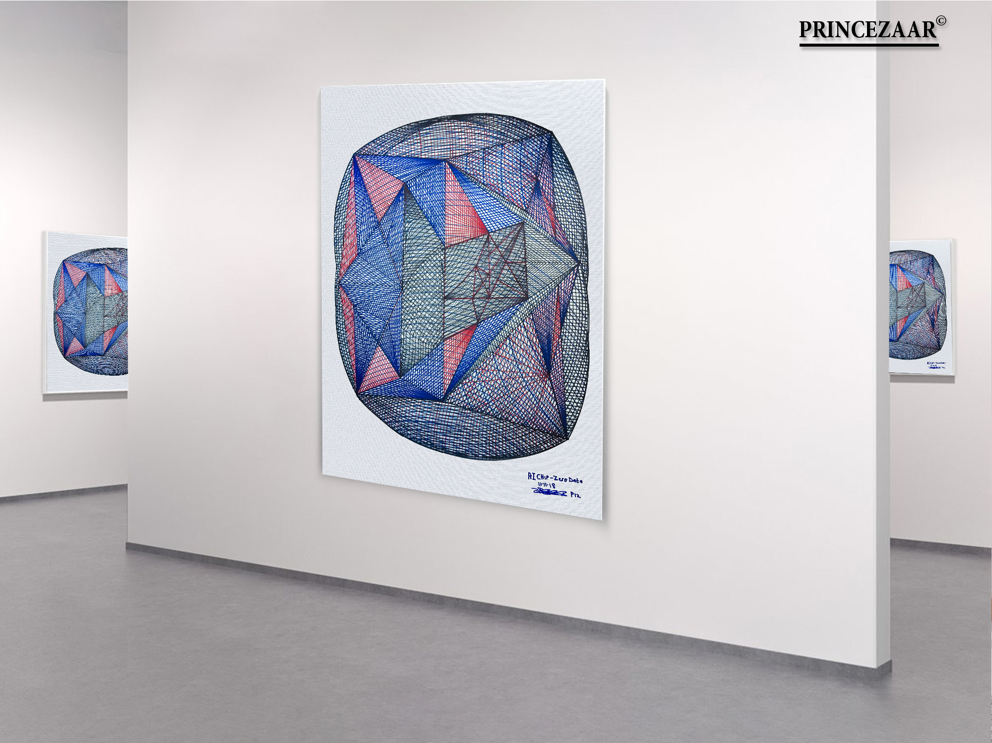 TRIANGLERISM ART BY PRINCE ISRAEL ZAAR AI CHIP-ZERO DATA 28x22'' (6) TRIANGLERISM ART BY PRINCE ISRAEL ZAAR AI CHIP ZERO DATA 28x22 6